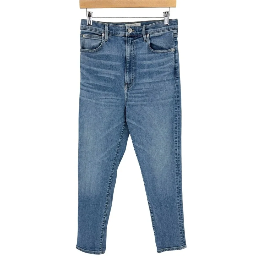 SLVRLAKE Beatnik Ankle Jeans Womens 30 High Rise Slim Leg Blue Skies City Luxury